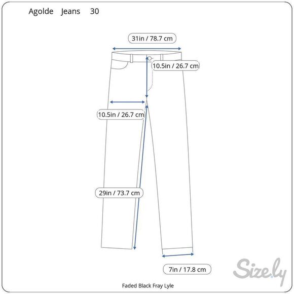 Agolde Stone Wash‎ Lyle Frayed Black Jeans 30 Read - Picture 9 of 9